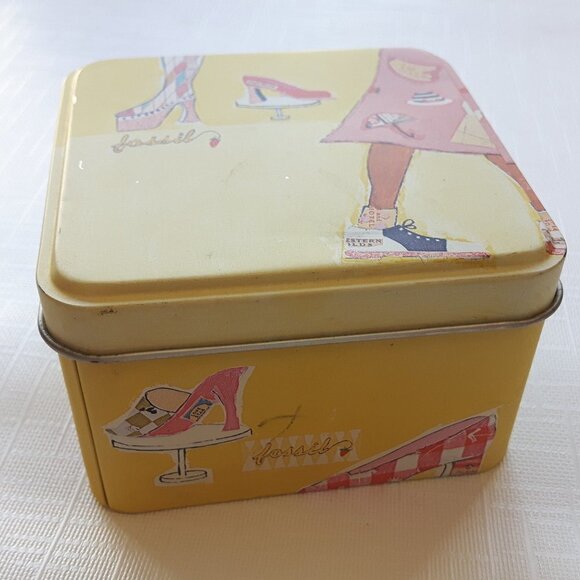 Rare 2000 Fossil Tin Shoes Empty - Picture 1 of 6